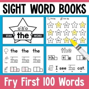 printable fry sight word books
